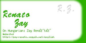 renato zay business card